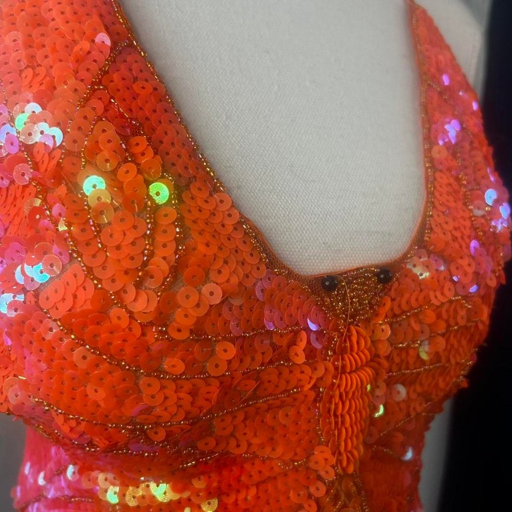 Orange Butterfly Rave Top - Picture 2 of 6